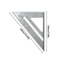 7" Aluminum Triangle Ruler Carpenter Speed Square for Angle Layout Marking Cutting Guide Woodworking Tool