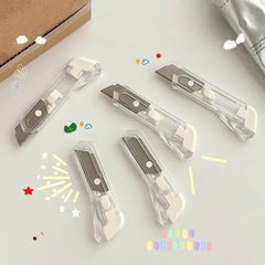 Folding Utility Knife Box Cutter for Cardboard Boxes Art Knife Utility Minimalist Office Paper Cutting Knife Desktop Stationery
