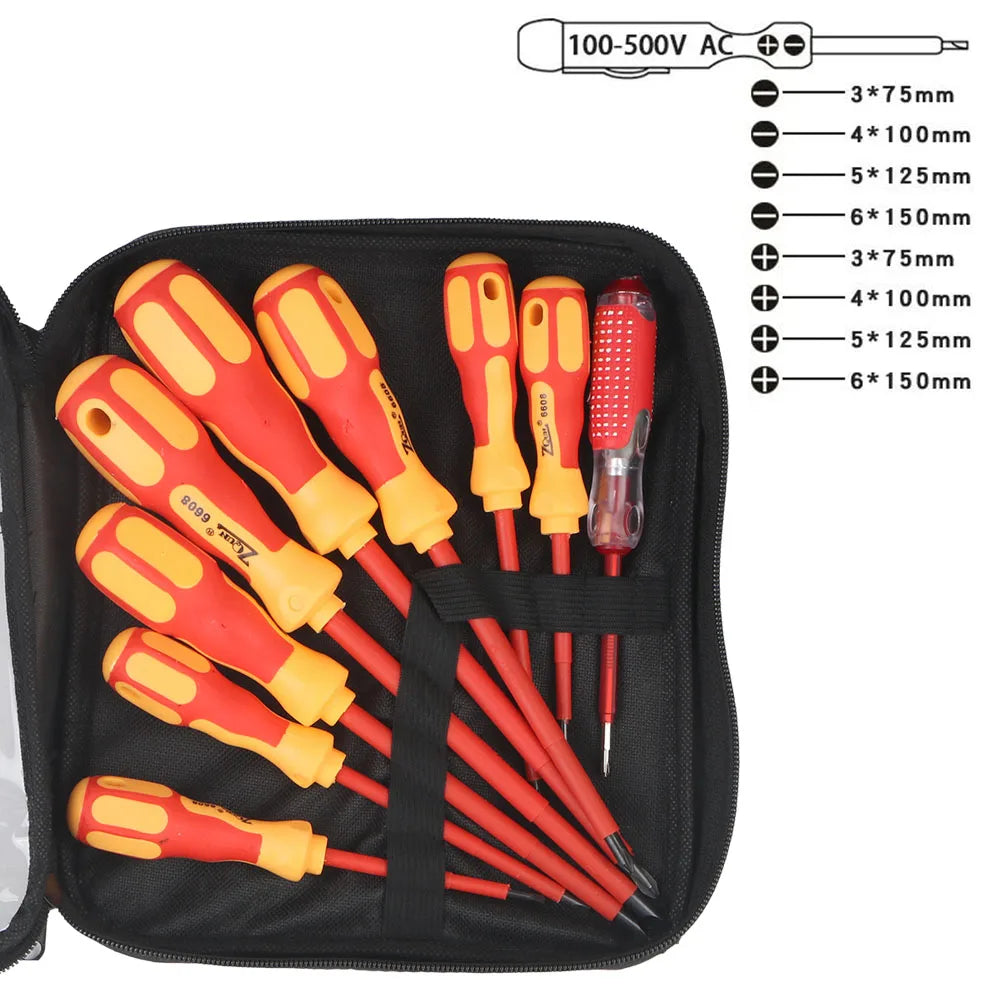 Magnetic Screwdriver Screwdriver Set For Electrician Hand Tools Insulated Multifunctional Electrician Phillips Slotted Bits