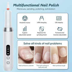 Electric Nail Drill Machine – Professional Manicure/Pedicure Tool for Filing, Buffing, Cuticle Care & Polish Removal