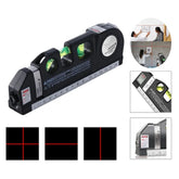 Laser Level Tool Multipurpose Cross Line Laser Kit with 8 Feet Measuring Tape Ruler Easy to Use for Home Construction