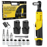 12V Electric Ratchet Wrench Set, 400 RPM Cordless Ratchet Wrench