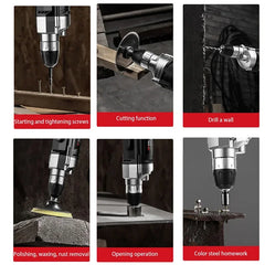 Electric Impact Hammer Drill High Torque Power drill for Construction Powerful Electric Drill for Drilling and Driving