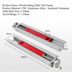 Woodworking Tail Vise Desktop Clamp Vice Workbench End Clamping Fixture Fast Move Inertia Bench Vise with Handwheel Hand Tool