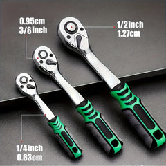 72 Tooth 12 Piece Ratchet Wrench Socket Set 1/4 "-3/8" -1/2 "Metric Set Automotive Maintenance and Household Tools Set