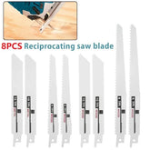 Reciprocating Saw Blades Reliable Reciprocating Saw Blades for Clean and Efficient Wood & Metal For Cutting (8pcs)