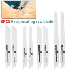 Reciprocating Saw Blades Reliable Reciprocating Saw Blades for Clean and Efficient Wood & Metal For Cutting (8pcs)