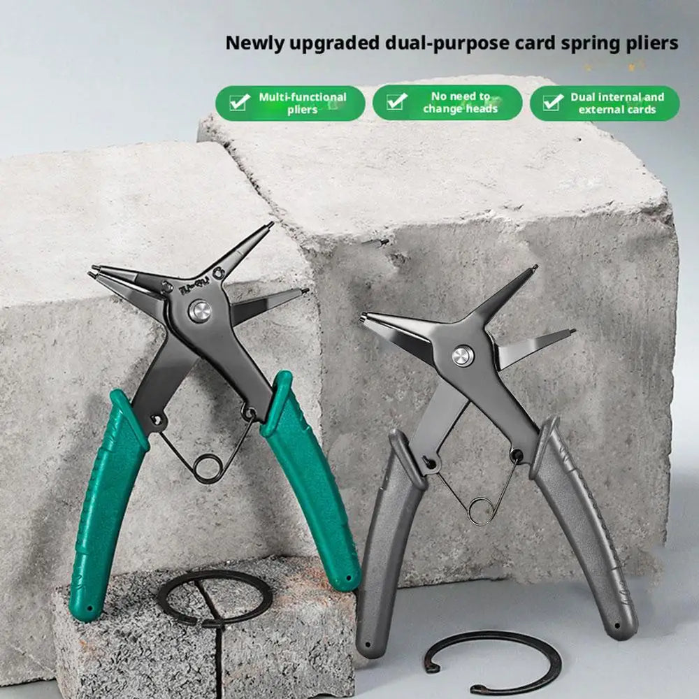 Snap Ring Plier Type Circlip Pliers Multifunctional Crimp Tool Internal External Ring Remover Retaining Circlip Pliers Hand Tool