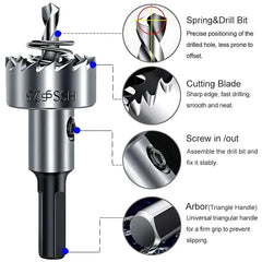 Hole Saw Cutter Drill Bit Set Holesaw Core HSS Wood Soft Metal Sheet Plastic PVC Stainless Steel High Speed for Power Tool