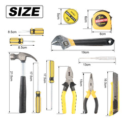 8/9/12/13pcs Household Hand Tool Set, Home Repair Tool Box with Screwdrivers, Hammer, Scissors