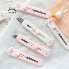 Utility Knife Box Cutter Mini Cute Knife Portable Express Package Removal Knife Student Office Tools Paper Cutting Paper Cutter