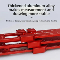 Metal Carpenter Square Angle Measuring Tool Precision T Square With Sliding Stop Imperial Metric Dual Scale Woodworking Marking
