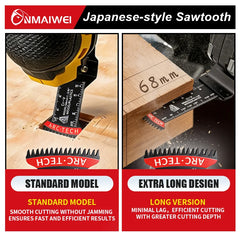 Oscillating Multi Tool Blades Japanese Teeth Arc Tech Curved Wood Cutting Blades Universal Oscillating Saw Bladesfor Power Tools