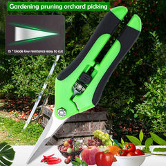 Pruning Shears - Precision Trimming Scissors for Gardening, Hand Pruning Snips for Flowers, Bonsai, Fruit Picking, and Weeding