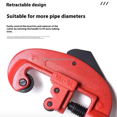 E74E Pipe Cutter 3-32mm Tubing Cutter Heavy Duty Tube Cutter Tool for Cutting Copper Aluminum Stainless Steel Accessories