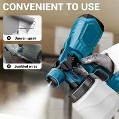 600ML Cordless Electric Paint Sprayer, 3 Spray Patterns, Adjustable Flow, for Fences, Walls, Furniture