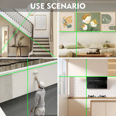 Self-leveling Mode Pendulum Locked Precision 2mm/5m Level Laser Vertical & Horizontal Laser Green 2 Line Laser Level