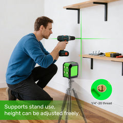 Laser Level Meter 2Line Cross Green Level Laser Horizontal & Vertical Laser Self-Leveling лазерный уровень лазерный уровень Tool