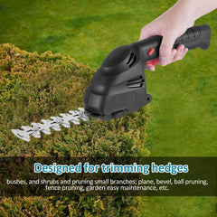 Lithium Cordless Hedge Trimmer Handheld Dual-Purpose Hedge Trimmer Bush Trimmer Electric Hedge Trimmer for Pruning Built