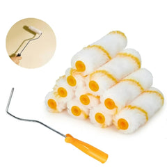 10pcs Wall Paint Roller Brush Dense Bristles Latex Paint Roller with 4 Inch Rollers For Painting Walls, Cabinets, Doors, Fences