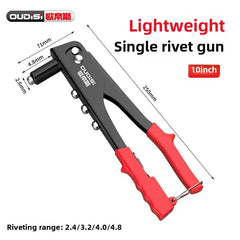 Professional Heavy Duty Rivet Gun Hand Riveter Tool Kit with 100Pcs Rivets for Furniture Trailer Boat - Pop Rivet Gun Set