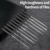 Steel Rasp Needl Filing For Metal Glass Stone Wood CarvingMetal Needle File Set Wood Rasp Metal Polishing Hand FileTools