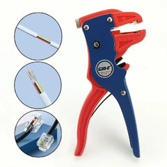 Wire Stripper & Flat Wire Cutter Plier, 0.2–6mm Adjustable Length, Professional Electrician Tool