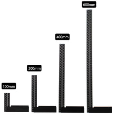 Precise Carpenter Square Layout Tool Woodworking Scribe Ruler Parallel Line Marker Points Aluminum Alloy Right Angle Ruler