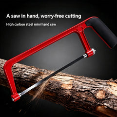 6 Inch Aluminum Alloy Hacksaw Frame Mini Hand Saw for Wood Metal Cutting DIY Woodworking Model Making Durable Tool