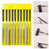 10pcs/set Metal Needle File Set Wood Rasp Metal Polishing Hand FileTools Steel Rasp Needl Filing For Metal Glass Stone Wood Carv