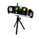 Versatile Laser Level Tape - Adjustable Multifunctional Standard Ruler with Cross Lines Measuring Instrument, Tripod