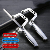 Mini Hacksaw Stainless Steel Frame Handmade Small Hacksaw Household DIY Handheld Saw for Wood / Plastic / Metal Cutting