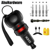 4V Electric Screwdriver, 400 RPM, 3-Stage Adjustable Speed & Torque, Cordless Rechargeable Battery, USB-C Cable and 5pc Bit Set