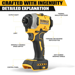 2026 NEW DEWALT DCF850 Impact Driver Electric Driver 20V Lithium Battery Brushless battery screwdrivers High Torque tools