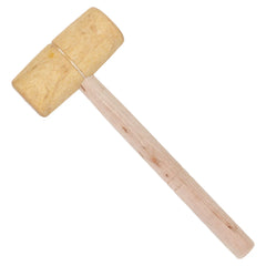 Wooden Hammer Round Head Leathercraft Wood Mallet Carpentry Hand Hammer for DIY Handicraft Woodworking Tool