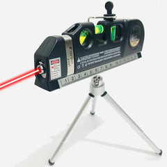 Laser Level Line Tool Multipurpose Laser Level Kit Standard Cross Line Lase Measure Tape Ruler With Metal Tripod Stand
