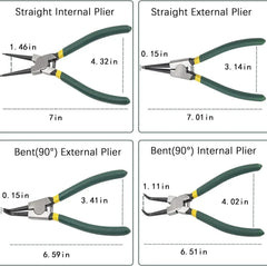 4 PCS Snap Ring Pliers Set With Storage Case 7 Inch Circlip Pliers Kit for Snap Ring Removal Tool Retaining