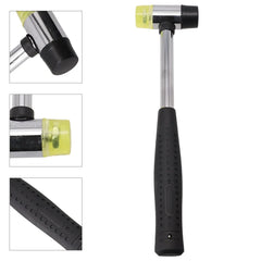 1Pack Double-Faced Rubber Mallet Soft Hammer with Non-Slip Handle for Jewelry Leather Crafting Woodworking