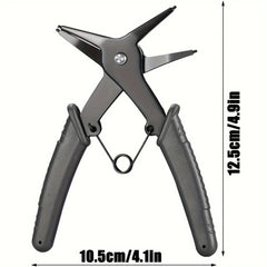 Snap Ring Pliers Dual Purpose Circlip Pliers Removing Reassembling Tool for Internal and External Snap Ring Black
