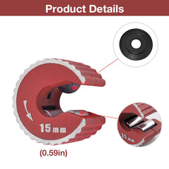 Professional Mini Pipe Cutter Tool, Round Self-Locking Tube Cutter for Copper/Aluminum/PVC Pipe, 3 Sizes, for Plumbing & Repair