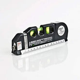 8 Feet Measure Laser Level Line Tool Multipurpose Laser Level Kit Standard Cross Line Lase Tape Ruler with Metal Tripod Stand