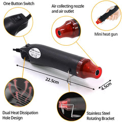 300W Hot Air Gun Portable Mini Heater for DIY Craft Embossing Shrink Wrapping PVC Multi Function Handheld Electrical Heat Tool