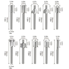 Woodworking Router Bit HSS Milling Cuuter for Dremel Rotary Tools DIY Wood Carbide Carving Engraving Trimming Drilling Carpentry