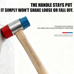 30mm 35mm 40mm Durable Eco-Friendly Rubber Mallet Hammer with Wooden Handle Repair Hammer Practical Multifunction Rubber Hammer