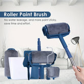 1 Set Multifunctional Paint Roller Corner Brush Handle Tools Wall Painting Roll DIY Household Easy to Operate Painting Brushes