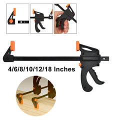 Bar Clamps for Woodworking 4/6/8/10/12/18 Inches Quick Grip Clamps Trigger Clamp One Handed Ratchet Clamp Bar Clamp for Craft