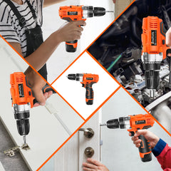 DayPlus Cordless Drill Driver 25+1 Torque Combi Drill Power Kit, Electric Screwdriver Set, 2 Speeds