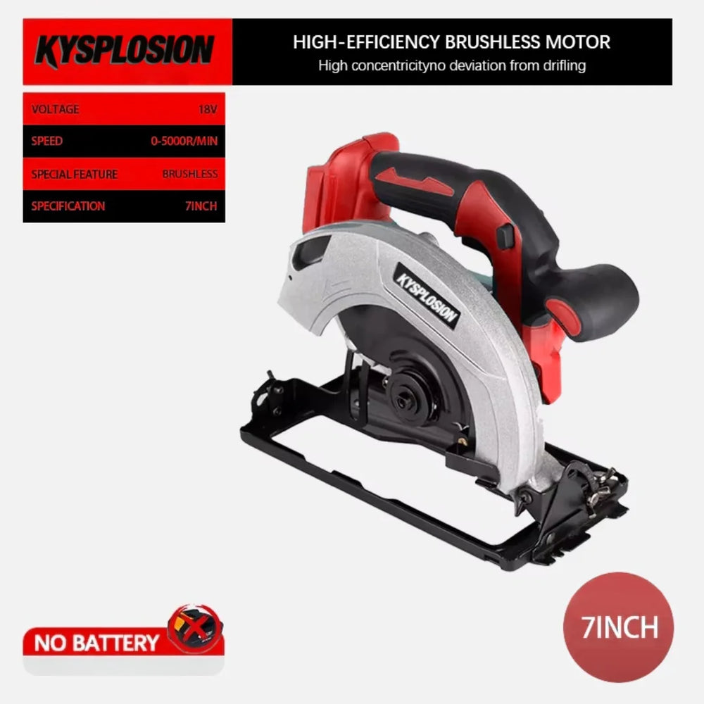 Electric Circular Saw Brushless 7 Inch Cordless High Power Board Cutting Machine Milwaukee 18V