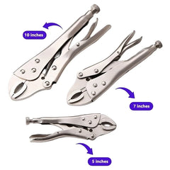 Powerful Locking Pliers,5/7/10" Curved Jaw Pliers,C- type Heavy-duty Pressure Pliers,Idustrial Fixed Circular Mouth Force Wrench