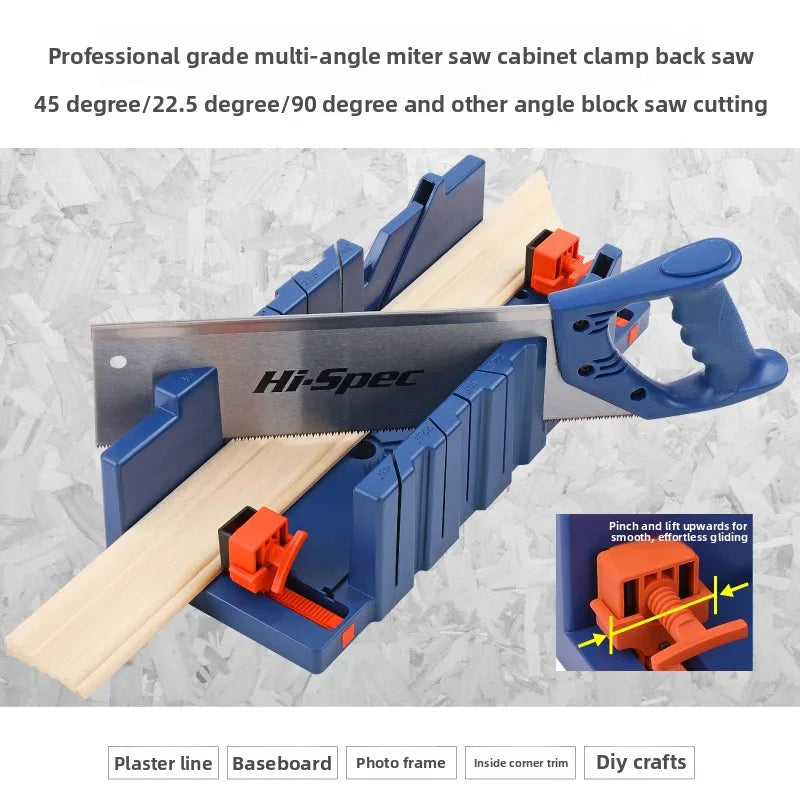Morita Miter Saw Cabinet Kit 45 Degree Bevel Cutting Tool Back Saw for Plaster Line Cutting Multi Purpose Slanted Saw